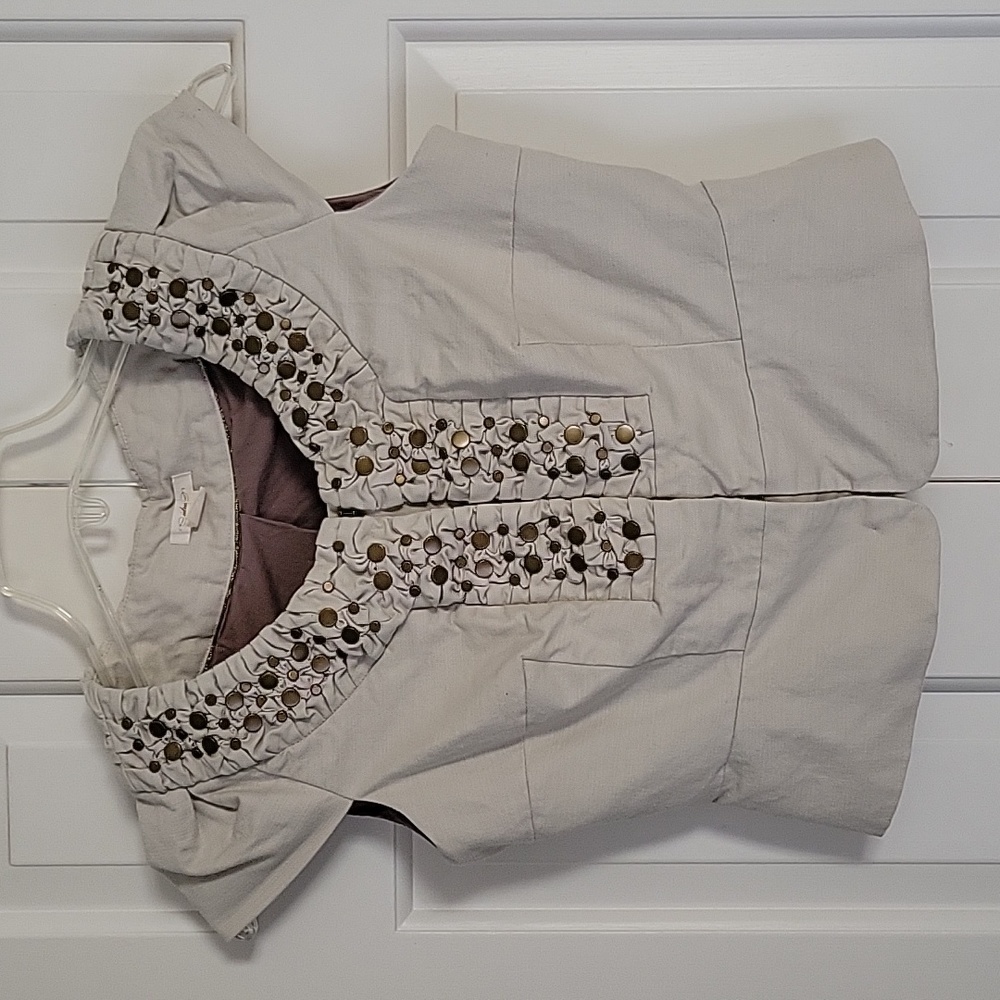 Anthropologie Idra womens short sleeve vest top sz 2